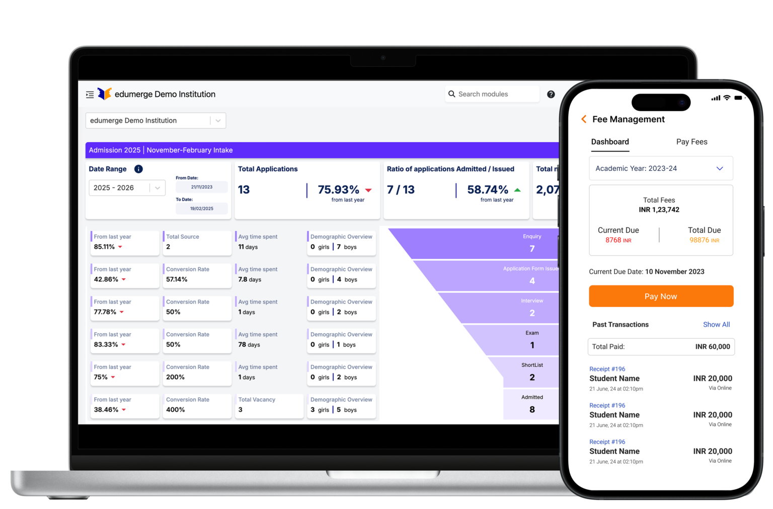 EduMerge Dashboard Interface